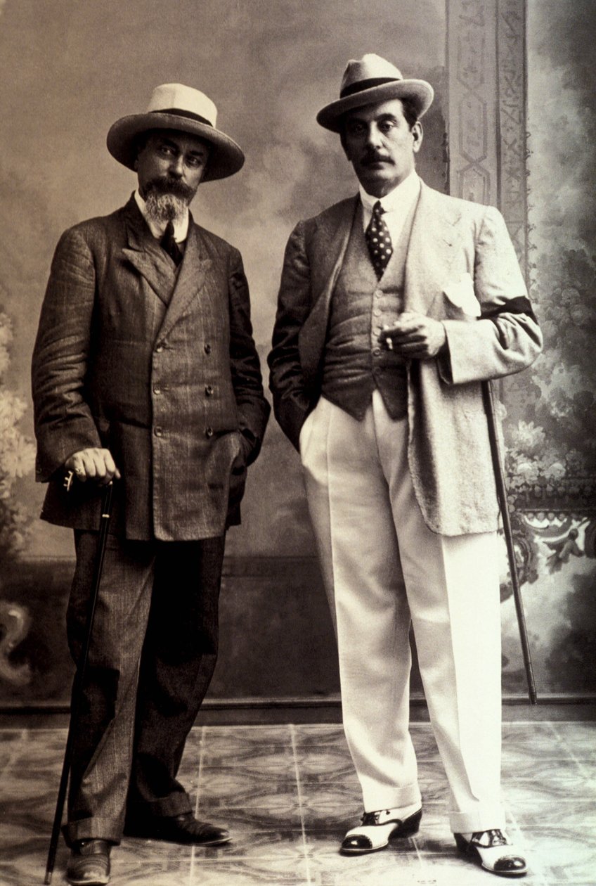 Luigi Illica ja Giacomo Puccini (1858-1924) tekijältä Unknown
