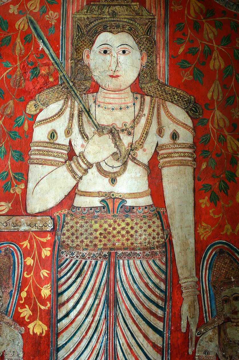 Seinämaalaus Kelaniya-temppelin seinillä Kelaniya Viharassa, joka on yksi pyhimmistä buddhalaiskohteista noin kuuden mailin päässä Sri Lankan pääkaupungista Colombosta. 7. tammikuuta 2010. tekijältä Unknown