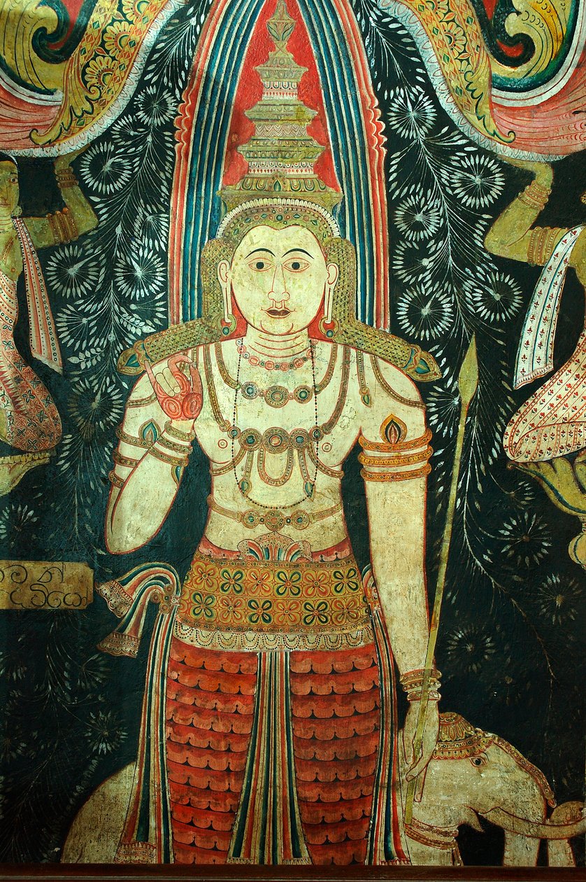 Seinämaalaus Kelaniya-temppelin seinillä Kelaniya Viharassa, joka on yksi pyhimmistä buddhalaiskohteista noin kuuden mailin päässä Sri Lankan pääkaupungista Colombosta. 7. tammikuuta 2010. tekijältä Unknown