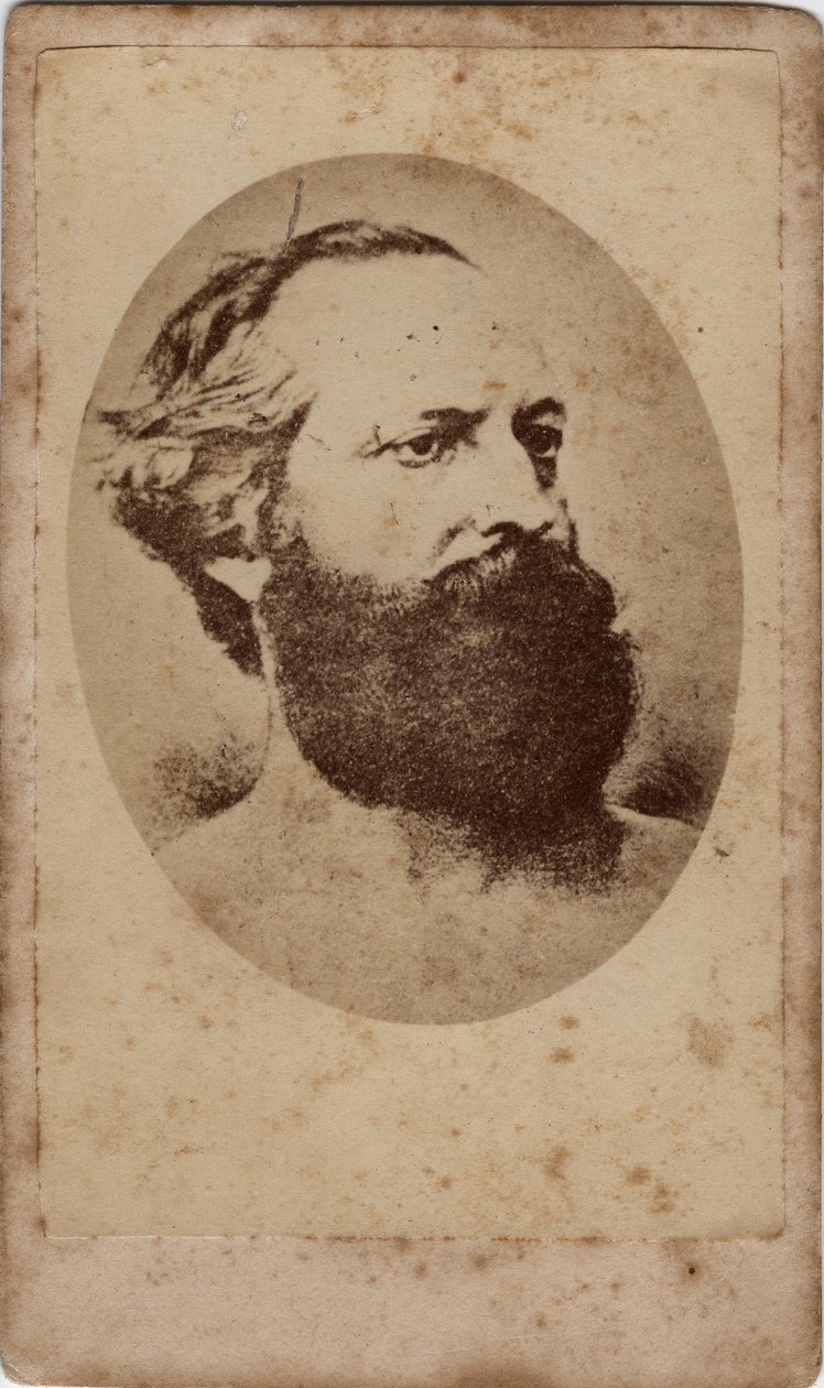 Muotokuva Felice Orsinista (1819-1858), italialainen vallankumouksellinen ja isänmaallinen, joka osallistui Risorgimentoon. 1800-luvun painatus pahville Dim. 6x10 cm tekijältä Unknown