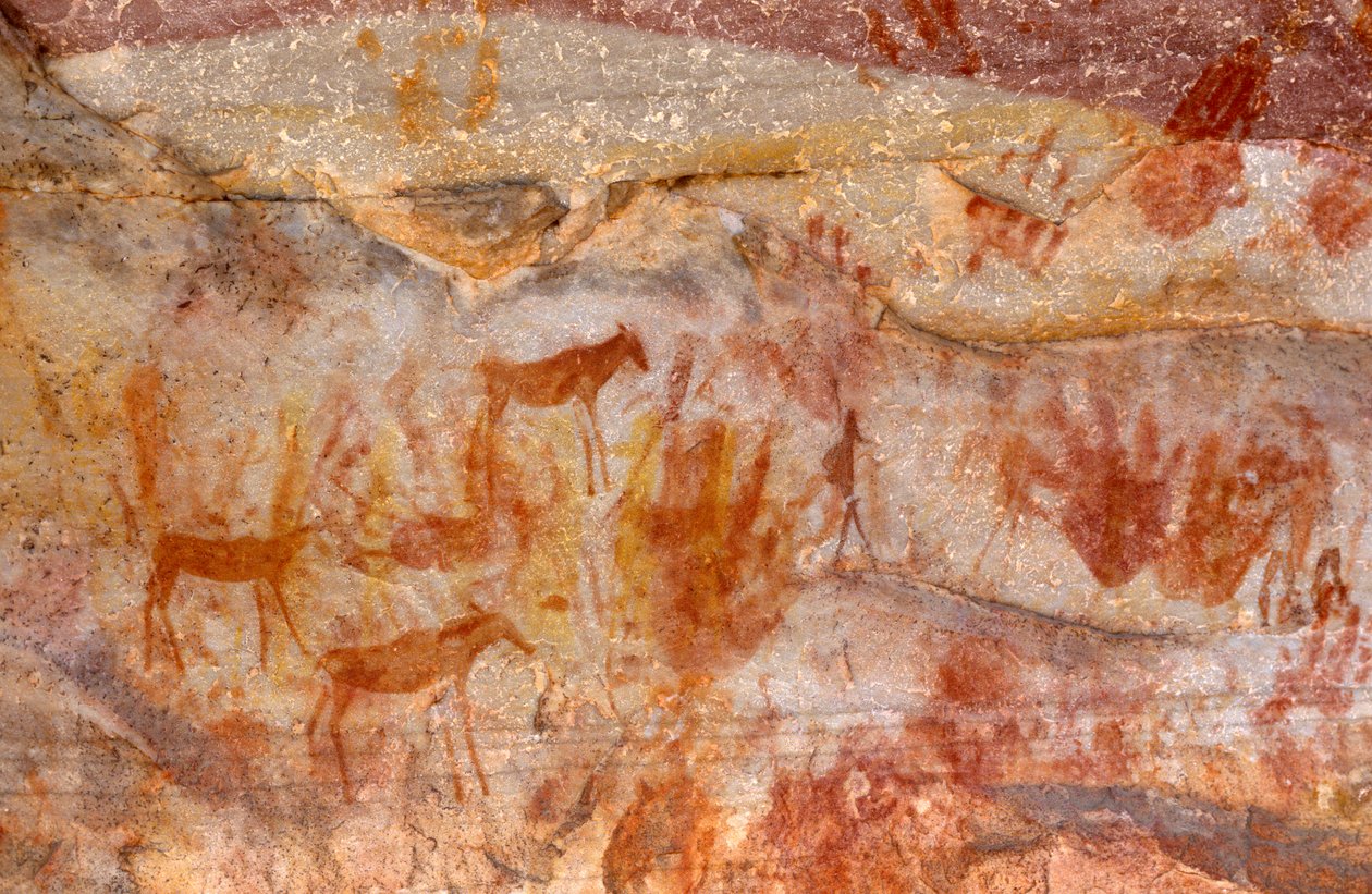 San (bushmen) kalliomaalauksia, Cedarburg, Western Cape tekijältä Unknown
