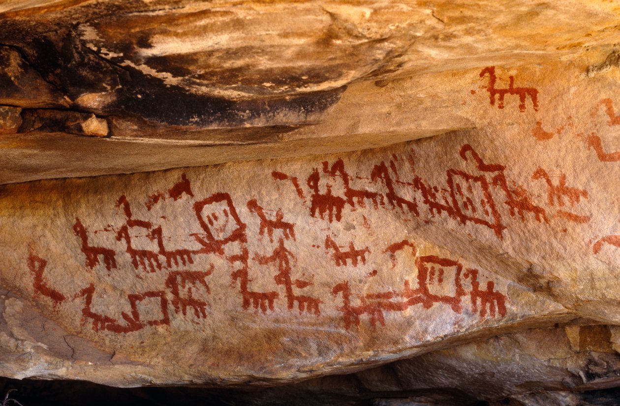 San (bushmen) kalliomaalauksia, Cedarburg, Western Cape tekijältä Unknown