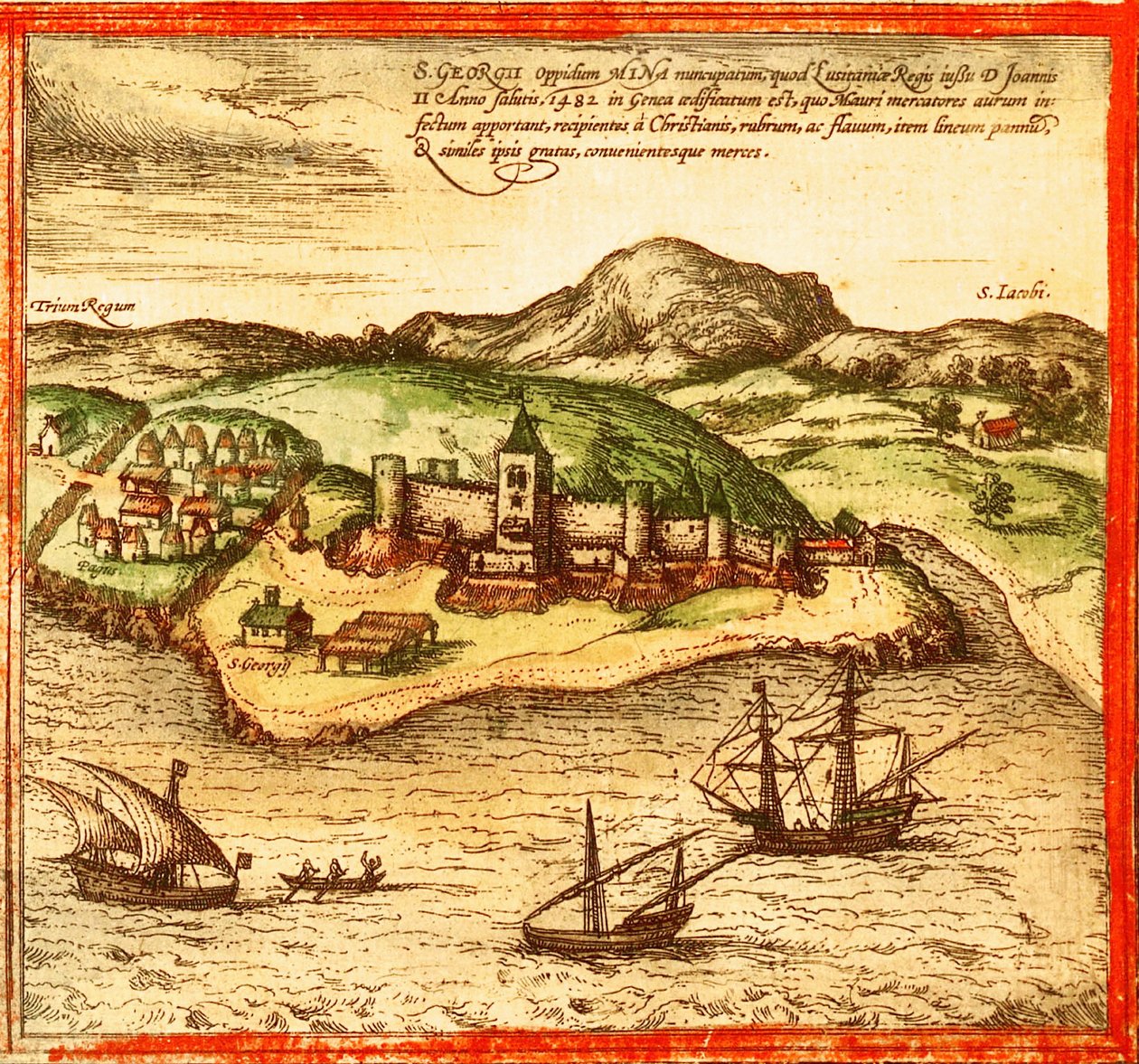 St Georgesin linna, Elmina Cape Coast, Länsi-Afrikka tekijältä Unknown