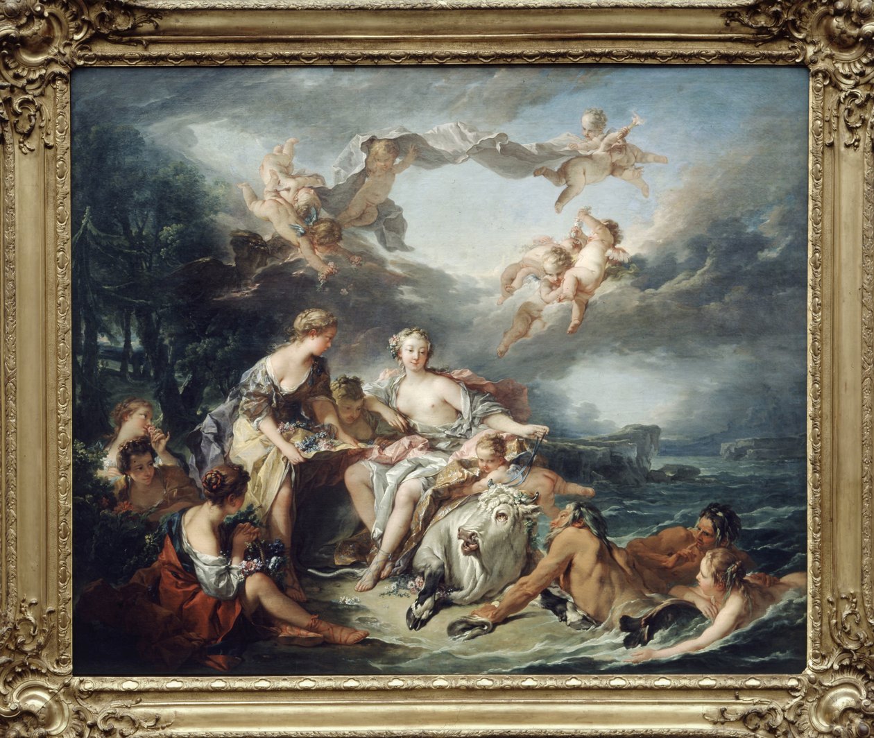 Euroopan sieppaus - Boucher, 1747, Louvre-museo tekijältä Unknown