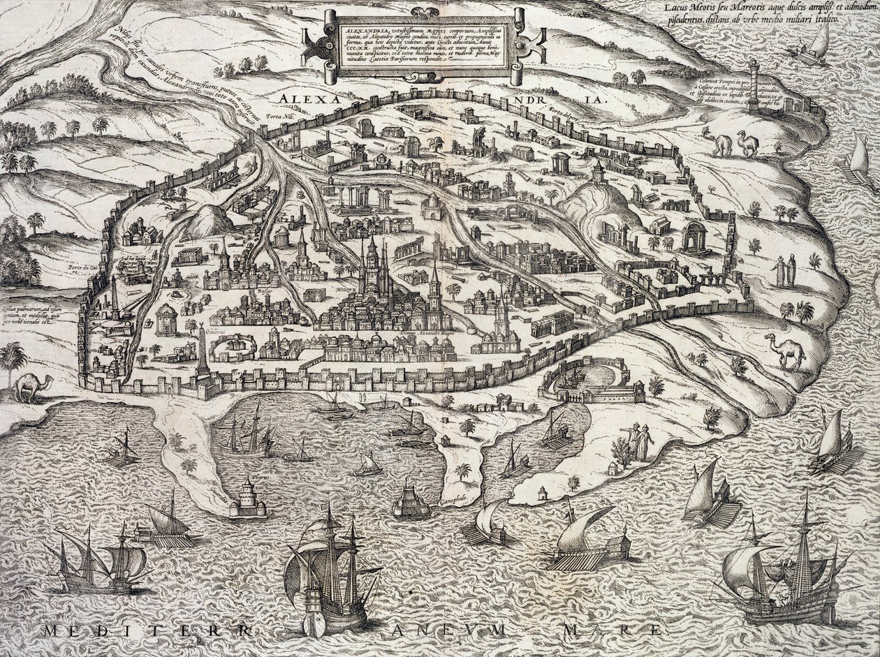 Aleksandrian kaupunkikartta Egyptissä, n. 1625 tekijältä Unknown
