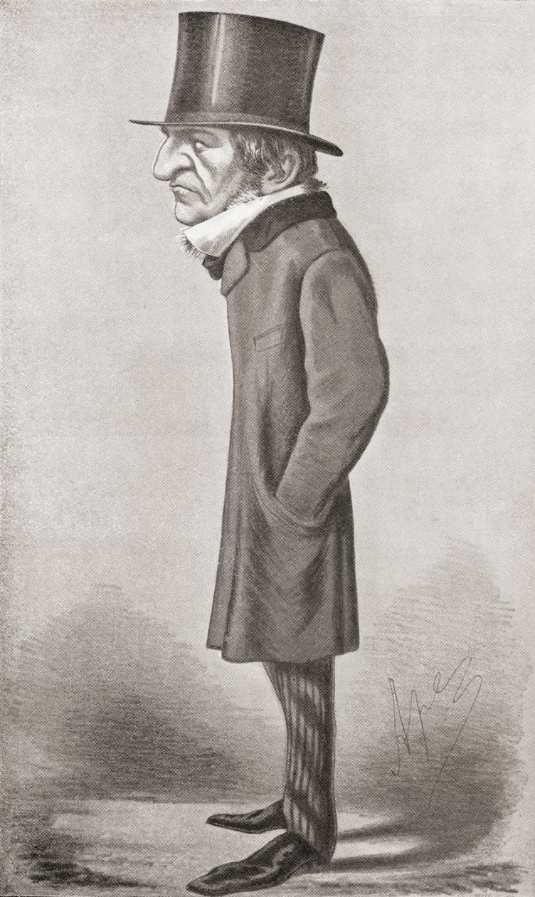 Karikatyyri William Gladstonesta Vanity Fairin pilapiirtäjä Apen vuonna 1869 tekemän kuvituksen jälkeen David Williamsonin vuonna 1898 julkaisemasta teoksesta "Gladstone: The Man and the Statesman" tekijältä English School