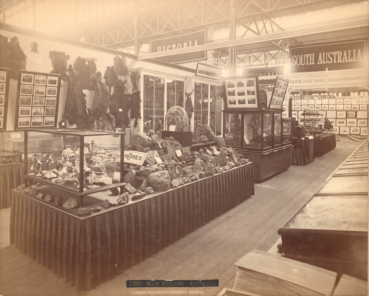 Etelä-Australian näyttely, Päärakennus, Centennial International Exhibition, Philadelphia, 1876 (albumiprintti) tekijältä American Photographer