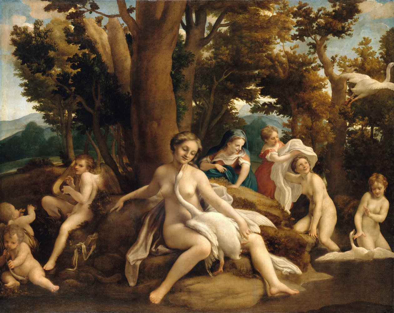 Leda ja joutsen tekijältä Antonio da Correggio