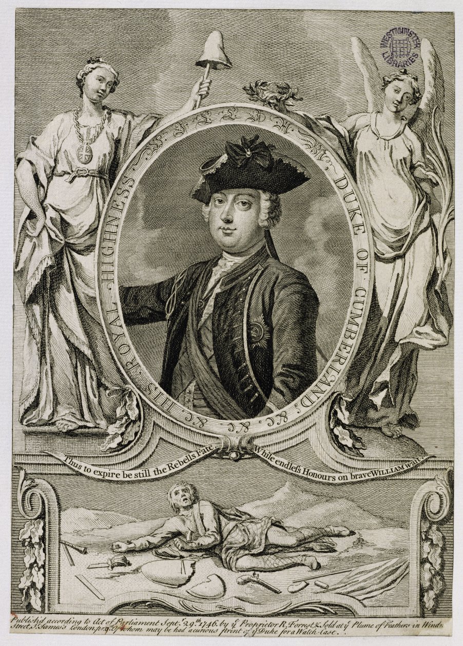 William Augustus, Cumberlandin herttua (1721-65), 1746 tekijältä English School