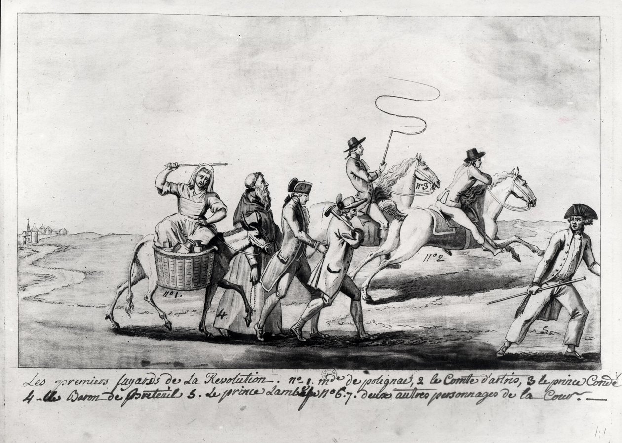 Vallankumouksen ensimmäiset pakot: rouva de Polignac (1749-93), kreivi d