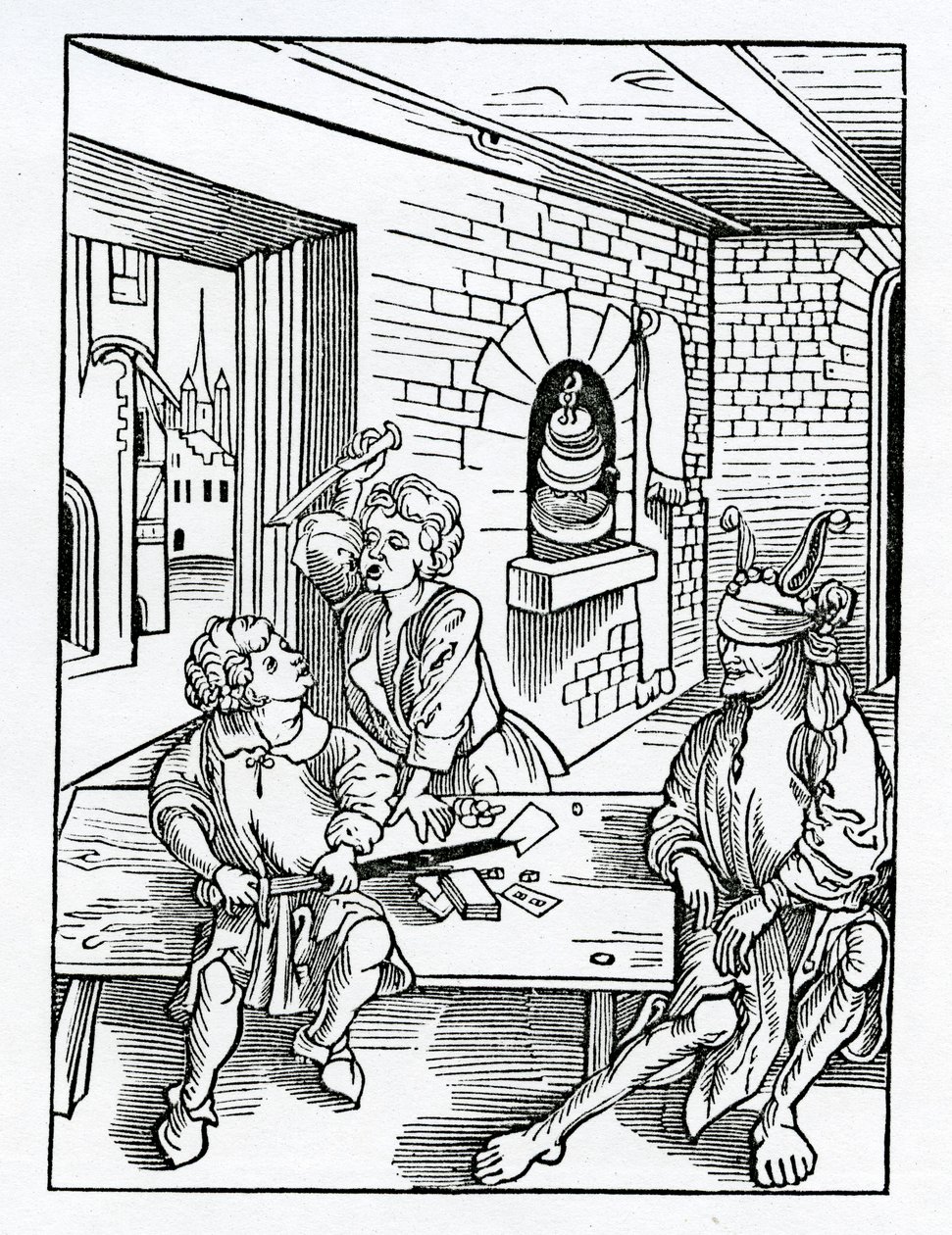 Huolimattomien faderien oppineisuudesta anenst yr cyldren, esimerkki Alexander Barclayn englanninkielisestä käännöksestä "The Ship of Fools" vuonna 1874 julkaistusta painoksesta tekijältä German School