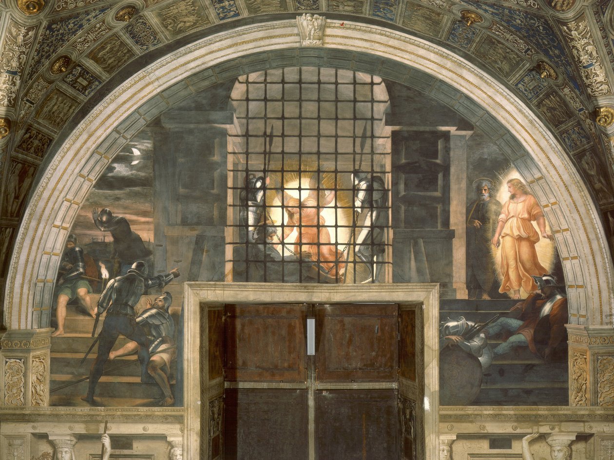 San Pedron vapauttaminen tekijältä Raffaello Sanzio Raphael