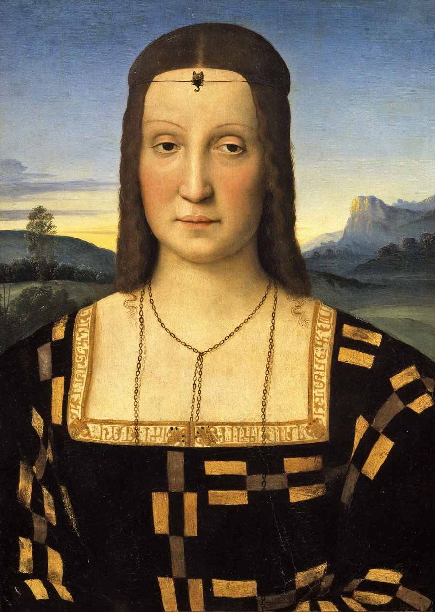 Elisabetta Gonzagan muotokuva tekijältä Raffaello Sanzio Raphael