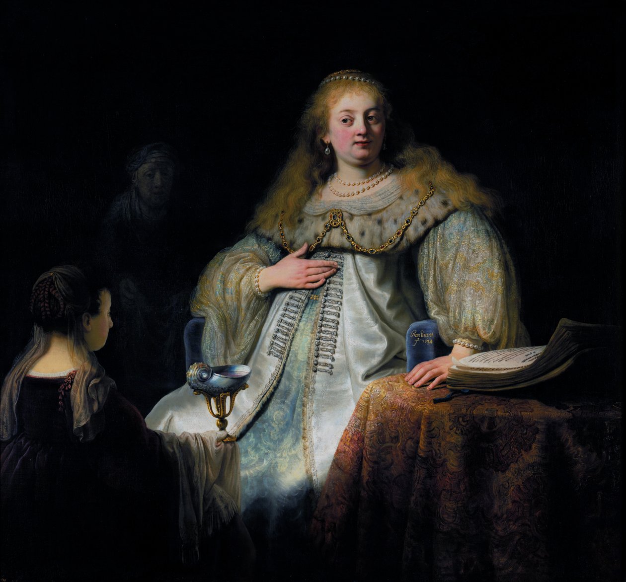 Sophonisba saa kupin myrkkyä tekijältä Rembrandt van Rijn