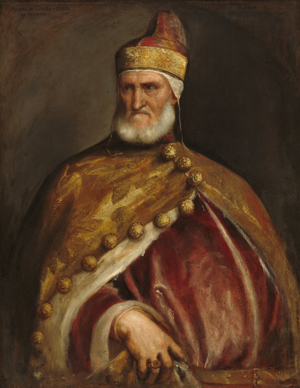 Doge Andrea Gritin muotokuva tekijältä Tiziano Vecelli