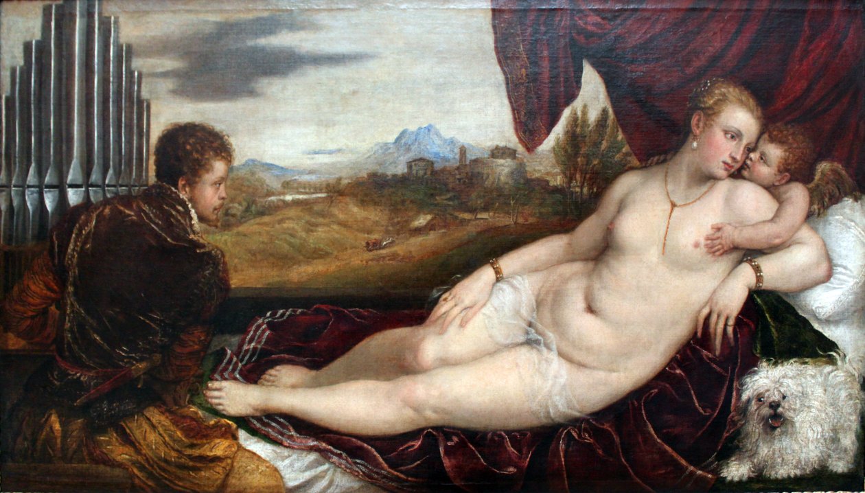 Venus urkusoittajan kanssa tekijältä Tiziano Vecelli