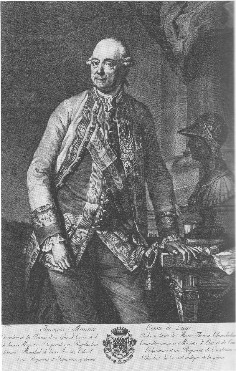 Kreivi Franz Moritz von Lacyn kuparin etsaus tekijältä  Unknown