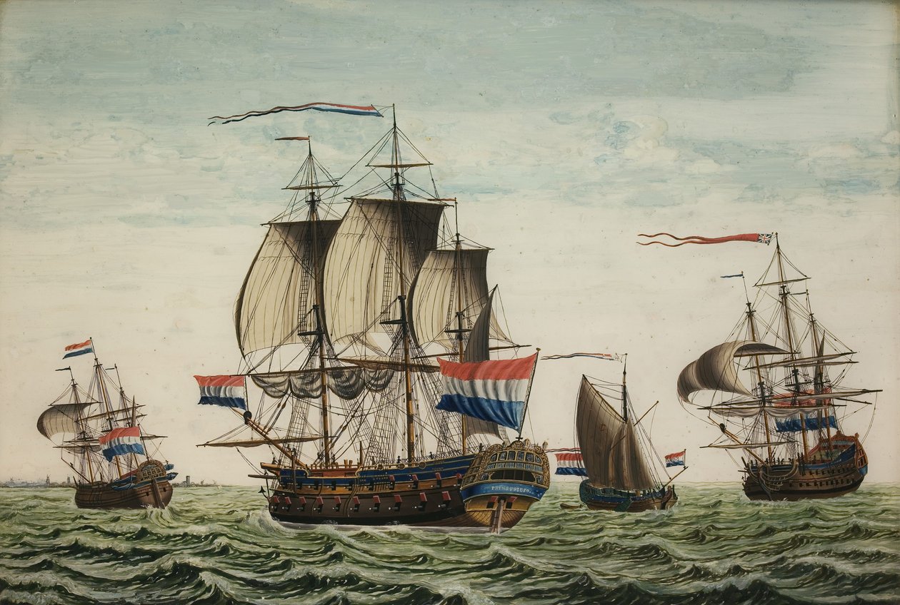 Het linieschip Prins Friso tekijältä Unknown