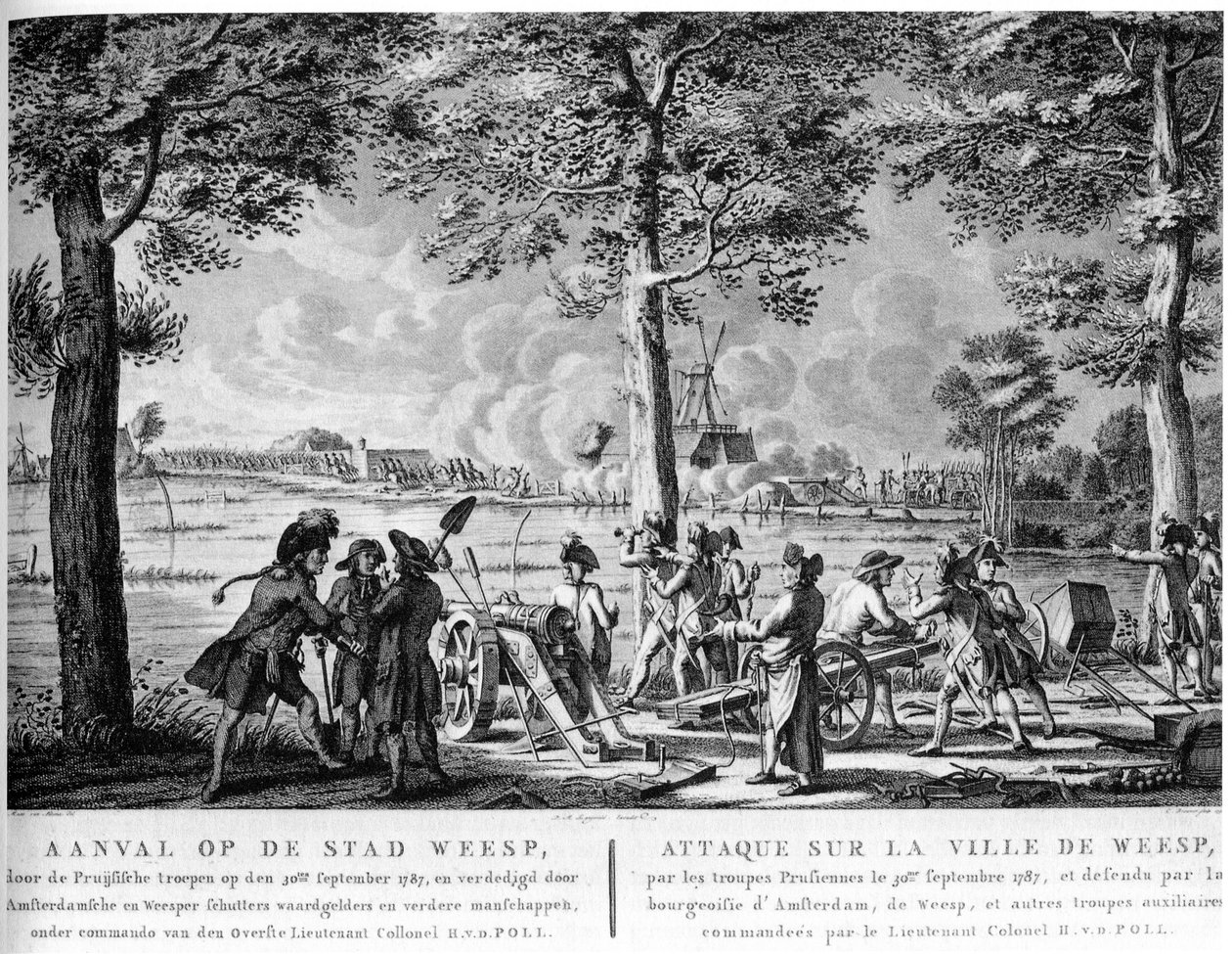 Preussin hyökkäys Weespiin, 1787 tekijältä Unknown