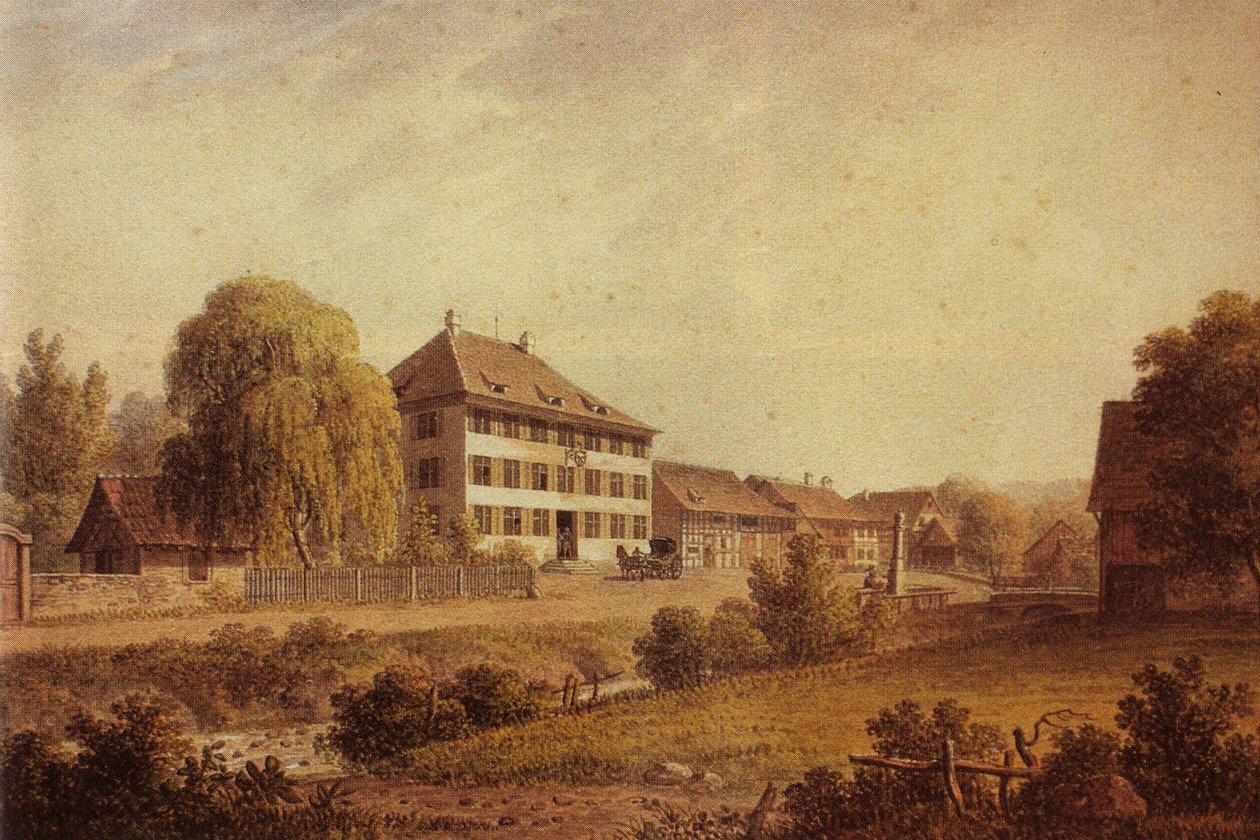 Akvarellimaalaus - Eagle Inn Bawingersdorfissa tekijältä Unknown