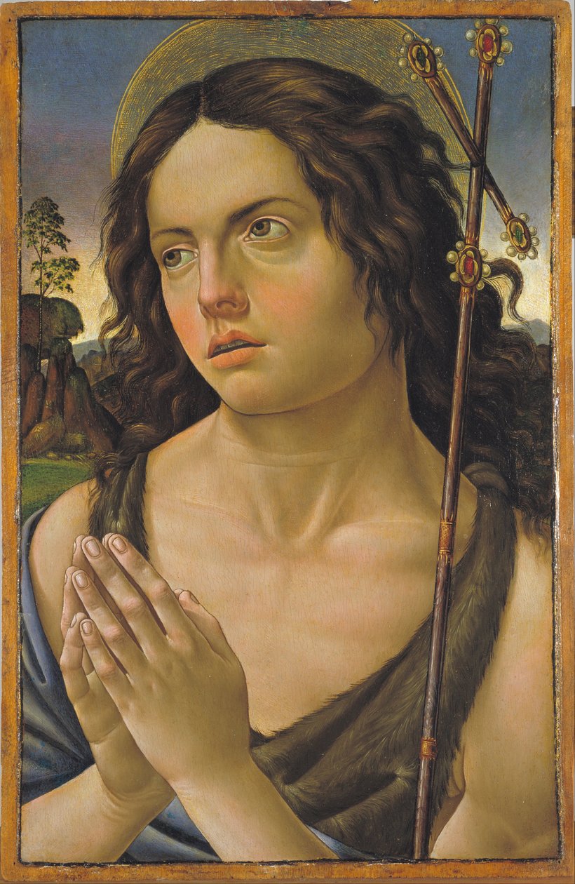 Saint Jean le Baptiste - Pyhä Johannes Kastaja - Peinture de Raffaellino Capponi, dit Raffaellino del Garbo tai Raffaele dei Carli (1466-1524) - n. 1505 - Tempera paneelissa - 47x30,7 - Museu Nacional d