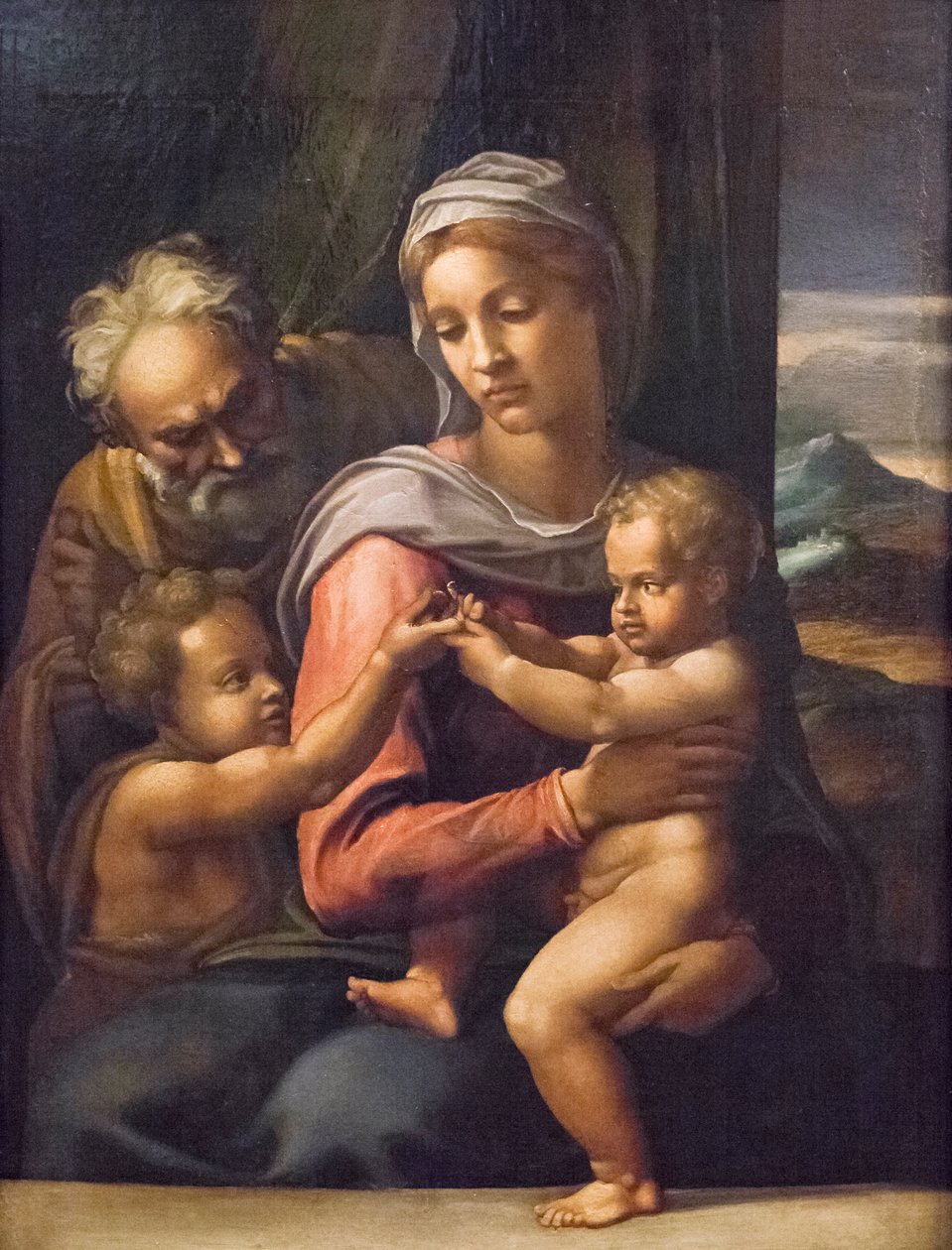 Pyhä perhe Pyhän Johannes Kastajan kanssa (maalaus) tekijältä (1509 66) Daniele da Volterra
