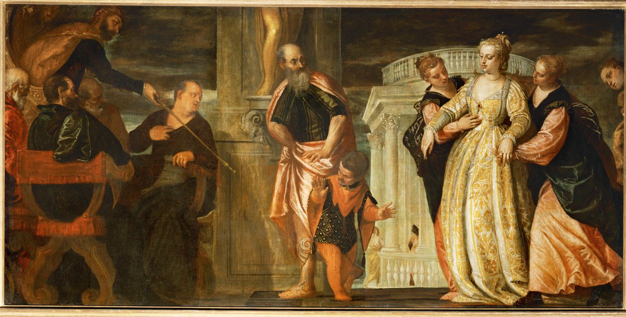 Ester ennen Ahasverosta (maalaus kankaalle) tekijältä (1528-88) Veronese