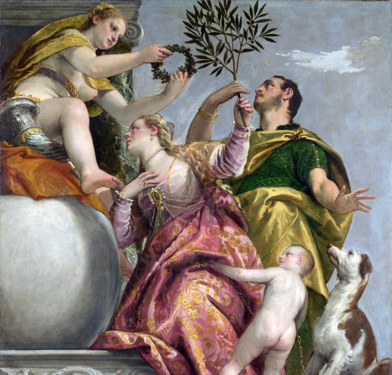 Onnellinen liitto (rakkauden allegoria), noin 1575 (öljy kankaalle). tekijältä (1528 88) Veronese