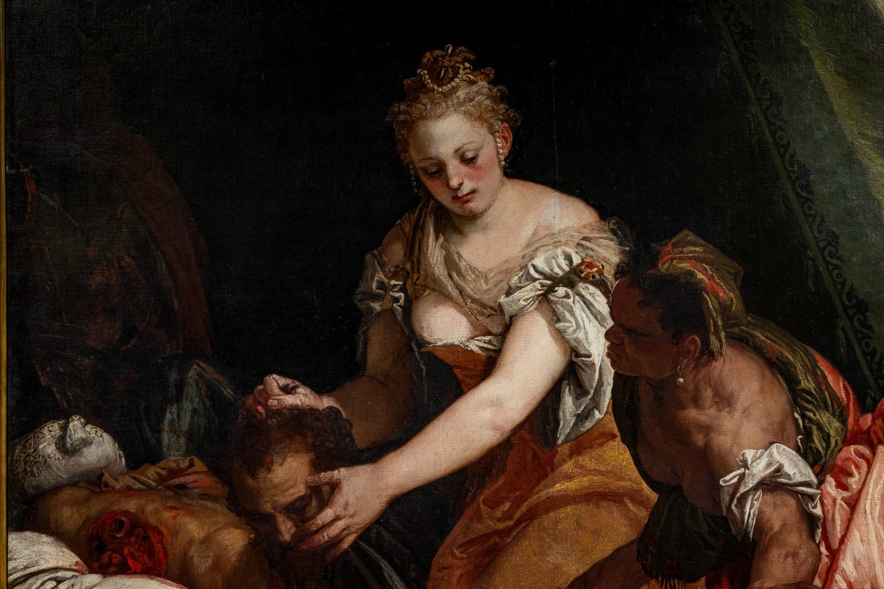 Judith Holofernesin pään kanssa, yksityiskohta tekijältä (1528 88) Veronese