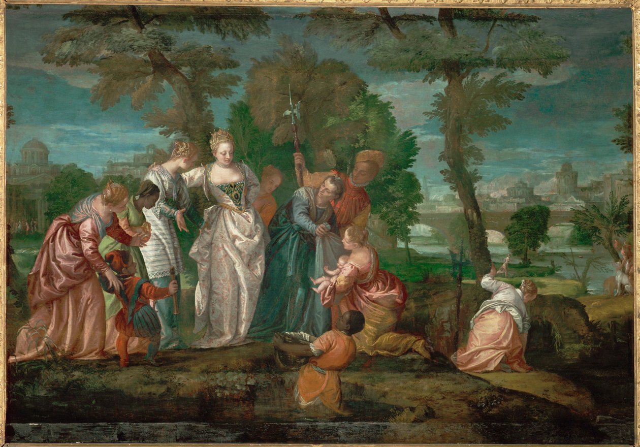 Mooses pelastui vedestä ... (maalaus kankaalle) tekijältä (1528-88) Veronese