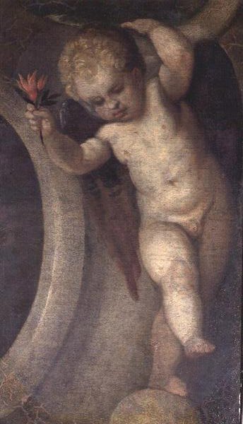 Putto punaisella kukalla (katso myös 67073) tekijältä Veronese