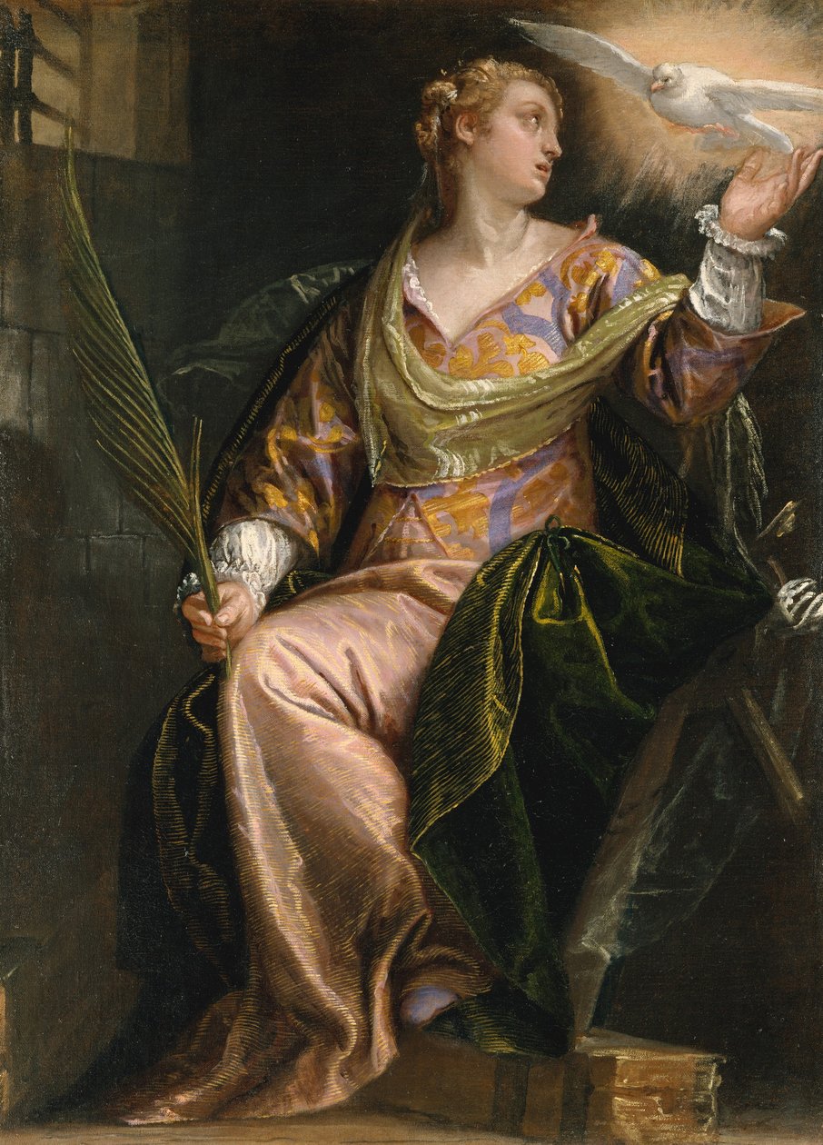 Pyhä Katariina Aleksandrialainen vankilassa, n. 1580-1585 (öljy kankaalle) tekijältä Veronese