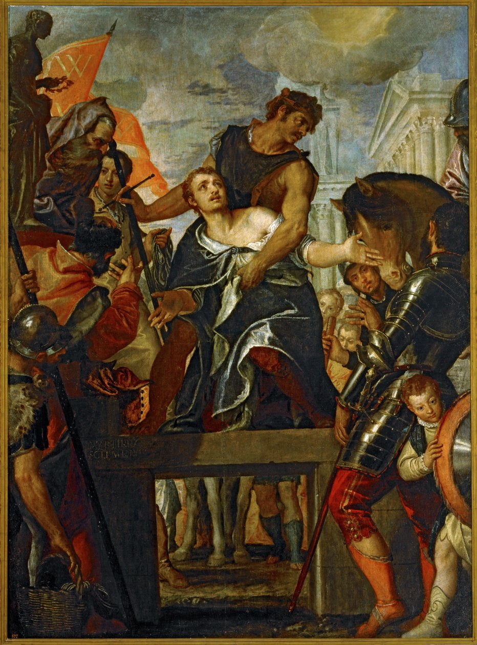 Pyhän Menaksen marttyyrikuolema ... (maalaus kankaalle) tekijältä (1528 88) Veronese
