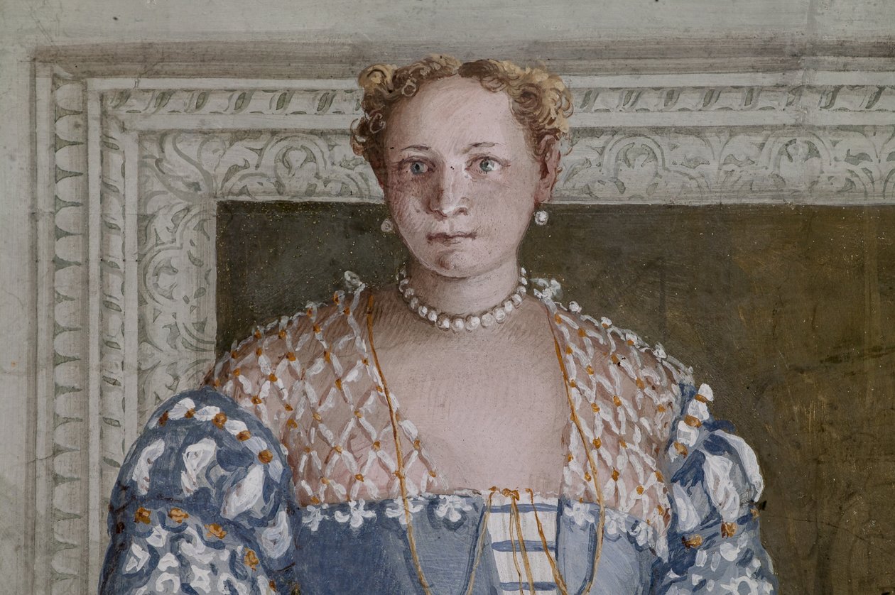 Donna Barbaro, Olympuksen sali, yksityiskohta numerosta 2632651 tekijältä Veronese