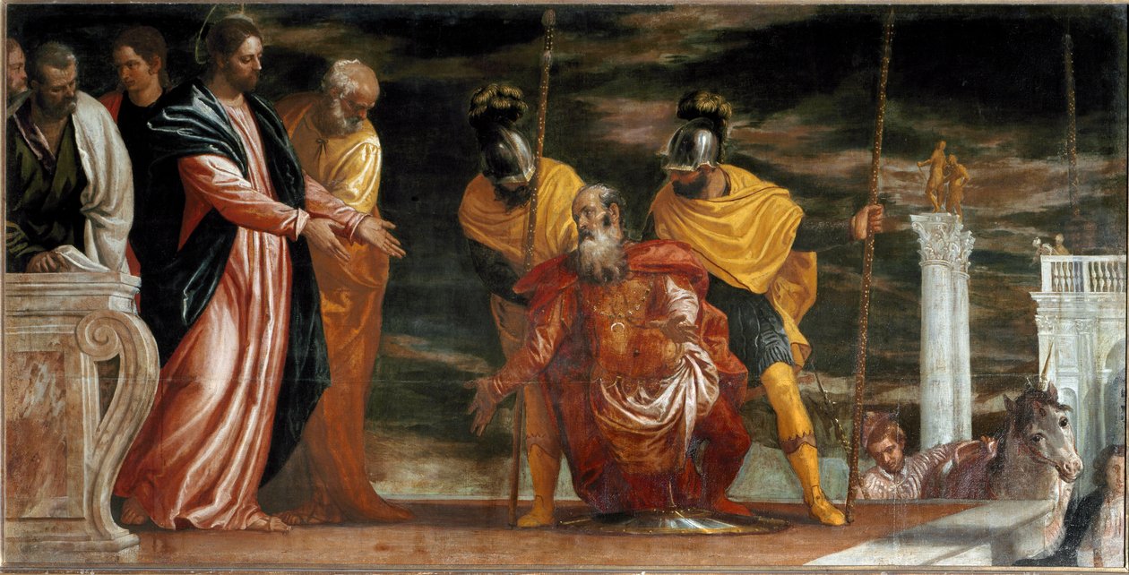 Jeesus ja Kafarnaumin sadanpäämies (maalaus, n. 1580) tekijältä Veronese