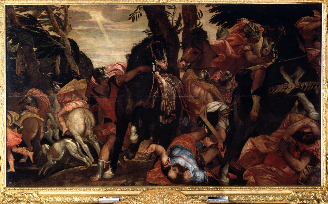 Pyhän Paavalin kääntymys (Pyhän Paavalin kääntymys). Paolo Veronesen (1528-1588) maalaus. Öljy kankaalle tekijältä Veronese