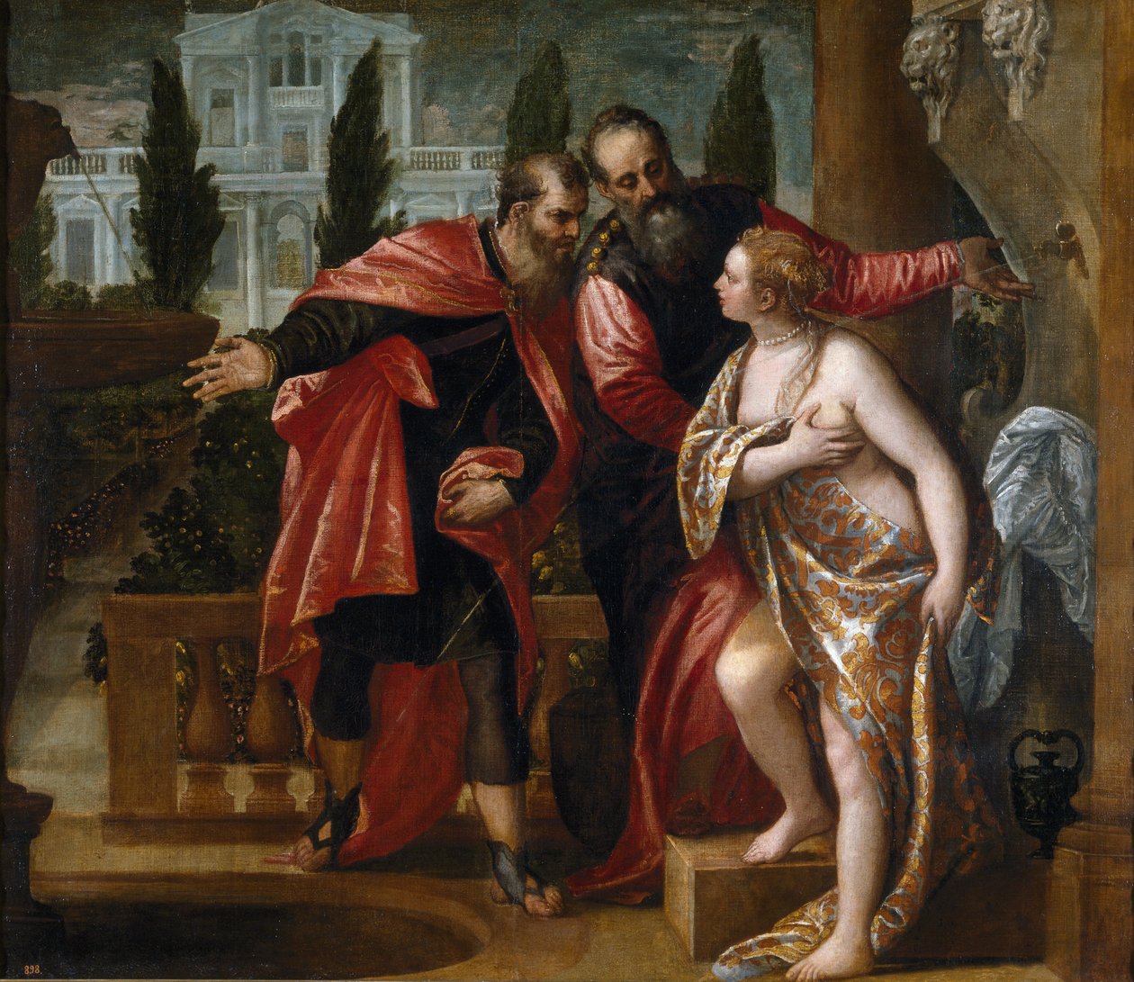 Suzanne et les vieillards - Susanna ja vanhimmat - Veronese, Paolo (1528-1588) - n. 1580 - Öljy kankaalle - 151x177 - Museo del Prado, Madrid tekijältä Veronese