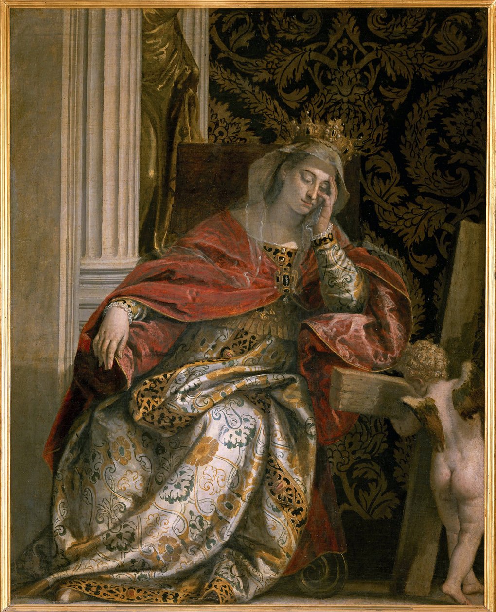 Pyhän Helenan unelma (Sainte Helene, 249-330) Veronese, Paolo (1528-1588). Öljy kankaalle, koko: 166x134, n. 1580, Vatikaanin museot Viale Vaticanossa, Roomassa tekijältä Veronese