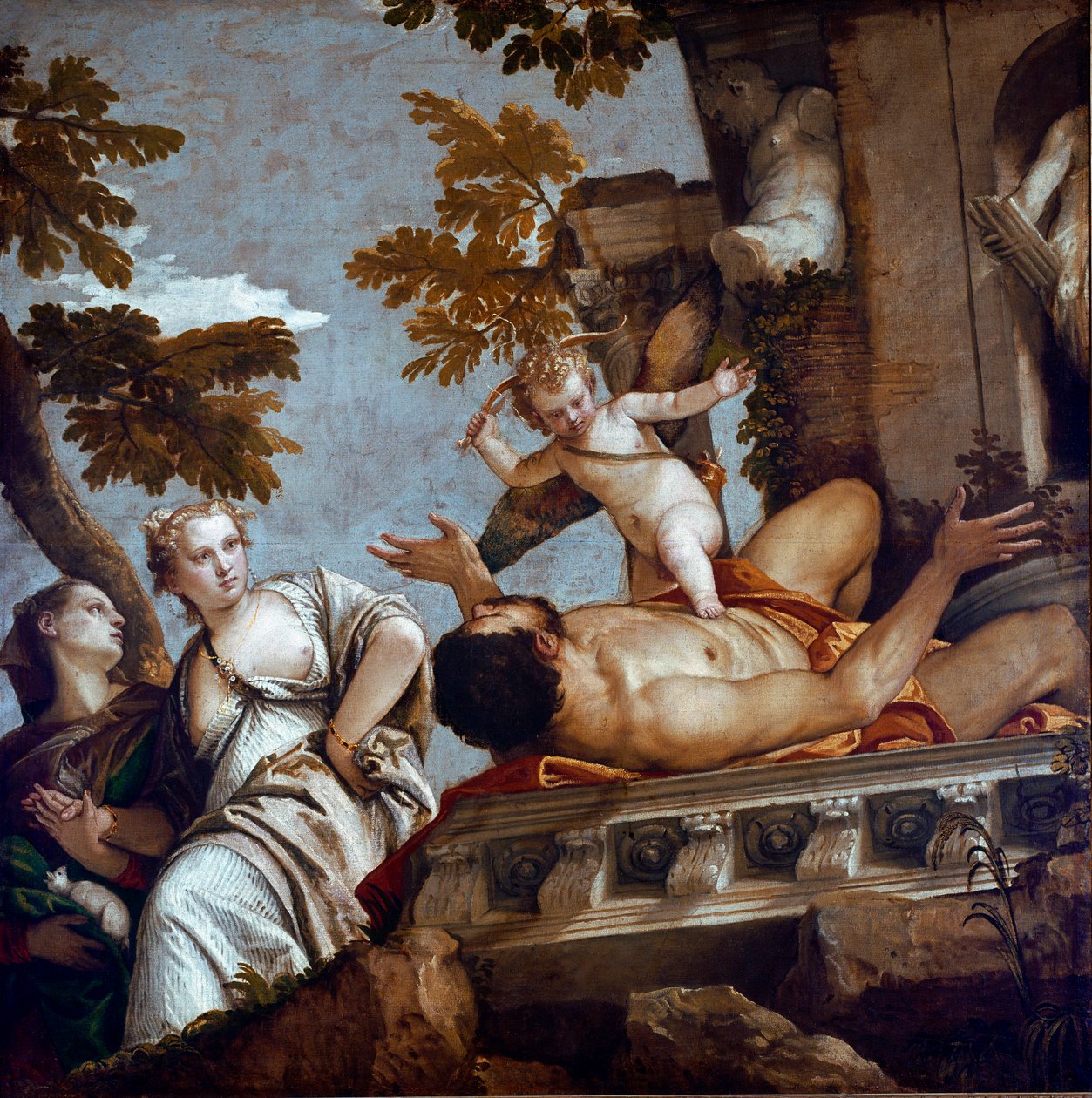 Neljä allegoriaa: harha tai petos. Paolo Caliarin maalaus nimeltä Paolo Veronese (1528-1588), noin 1565. Mitat: 185x193cm. Lontoo, National Gallery tekijältä Veronese