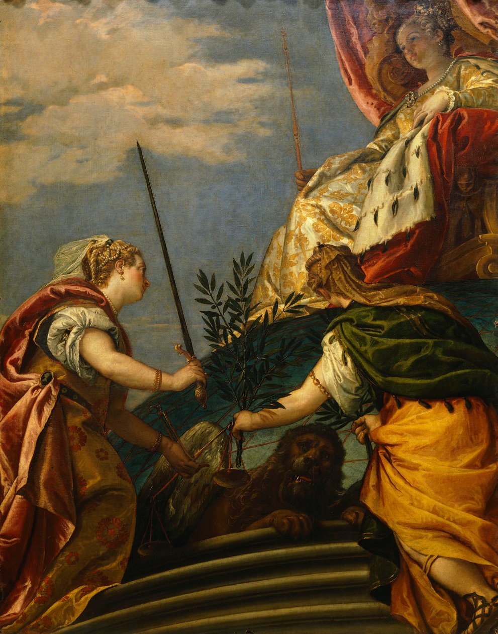 Venetsia kirkkauden ja rauhan välissä, Paolo Caliari, joka tunnetaan nimellä Veronese (1528-1588), öljy kankaalle tekijältä (1528 88) Veronese