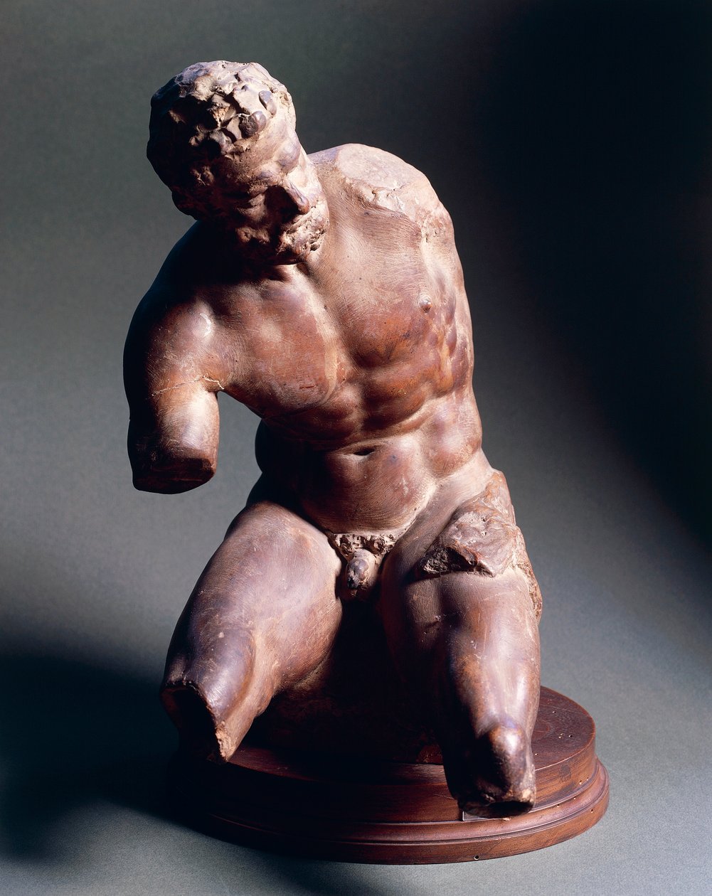 Miesten alastonkuva, noin 1572, Giambologna (1529-1608), terrakottaveistos, 38,5 cm tekijältä Giambologna