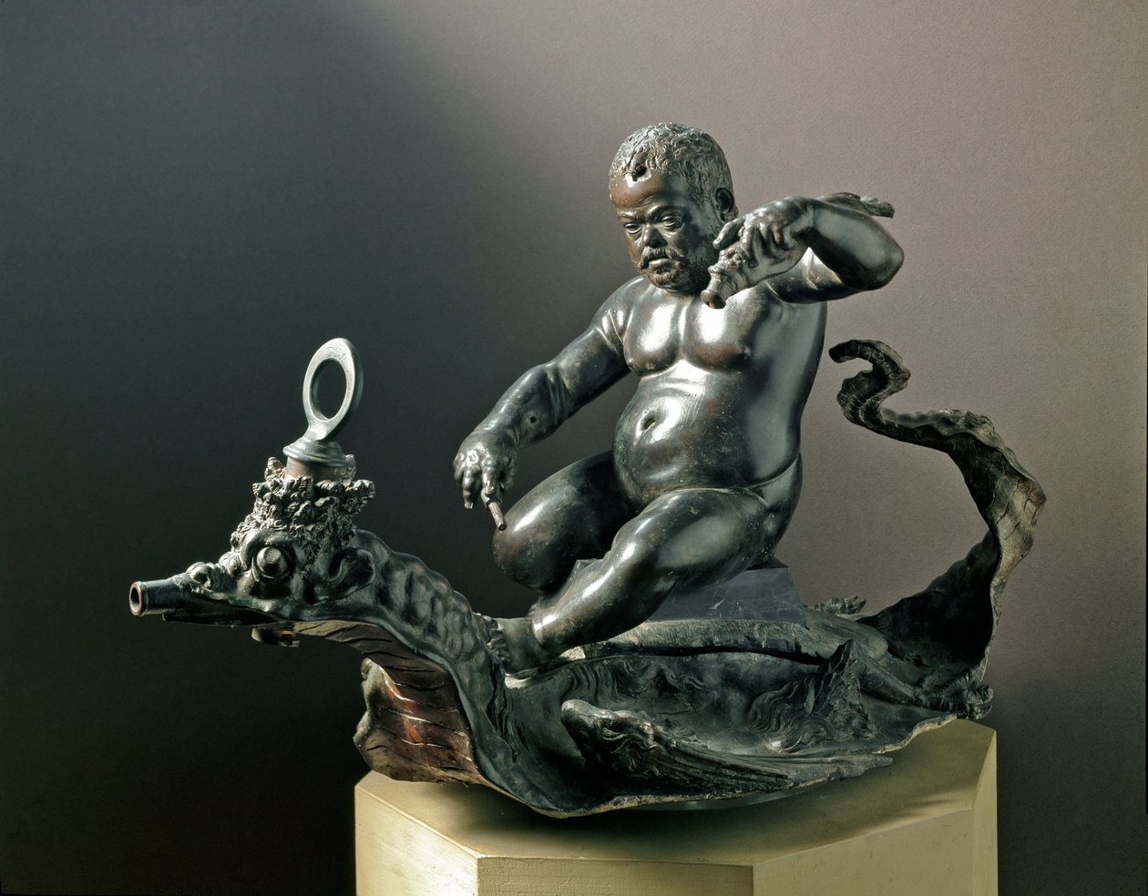 Kääpiö Morgante Braccio di Bartolo, Cosimo I de Medicin (Cosimo I de Medici) kääpiö. Giambolognan pronssiveistos (Giovanni da Bologna tai John of Bologna tai Boulogne tekijältä Giambologna
