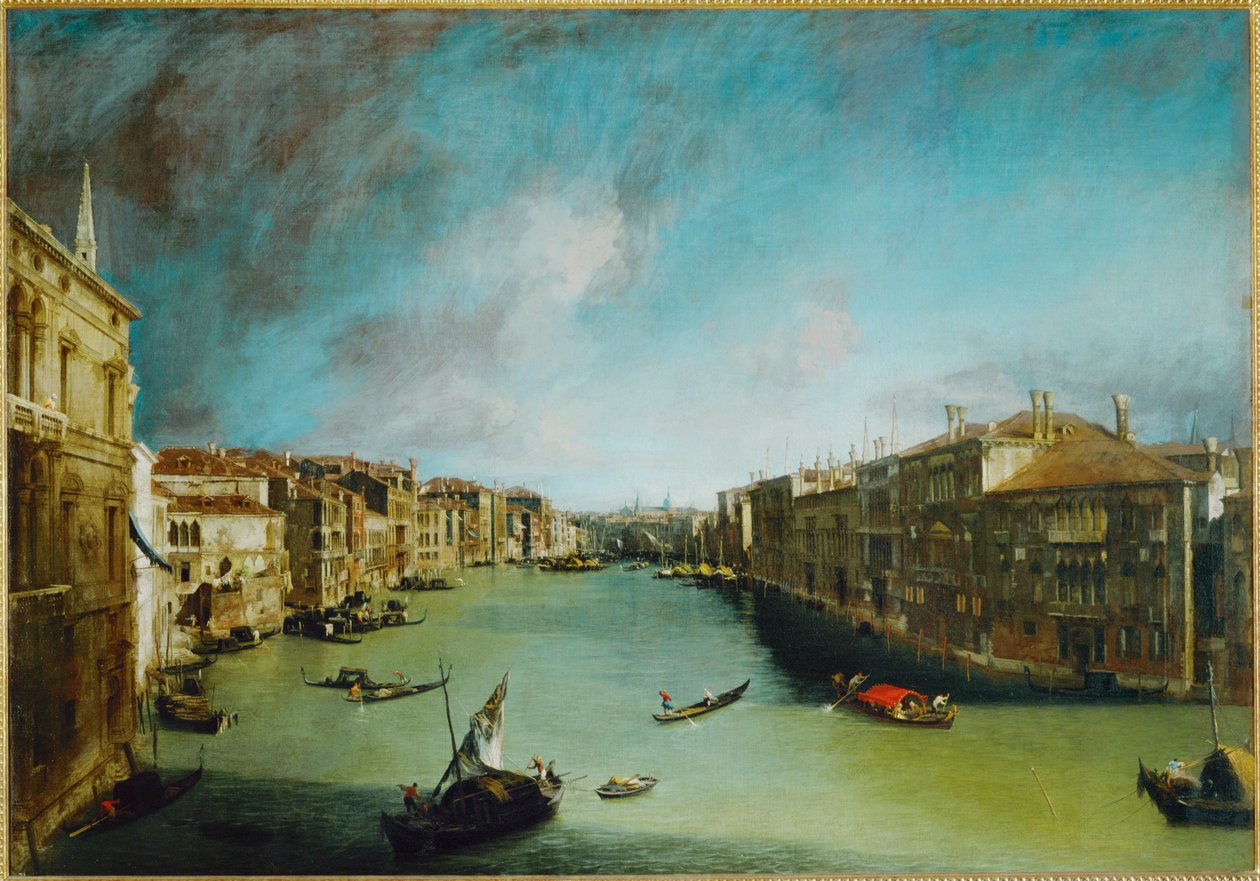 Canal Grande, Venetsia (maalaus kankaalle) tekijältä (1697-1768) Canaletto