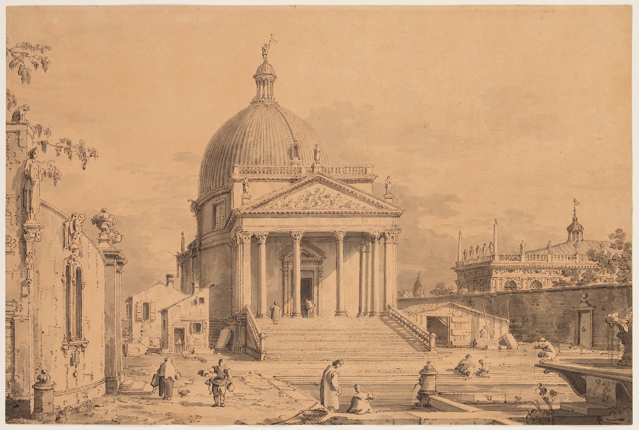 Näkymä suunniteltu San Simone Piccolon kanssa, c. 1735 tekijältä Canaletto