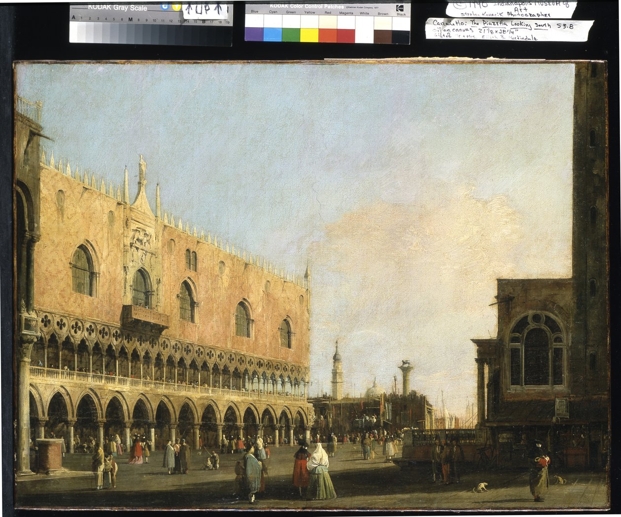 Näkymä Piazzetta San Marcolta etelään (öljy kankaalle) tekijältä (1697 1768) Canaletto