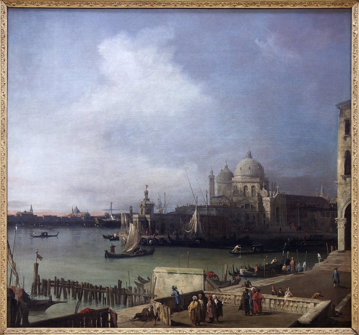 Näkymä Venetsiaan, Giovanni Antonion kanavan öljymaalaus (1697-1768), näkymä Suurelle kanavalle ja Santa Maria della Saluten basilikalle. Valokuvaus, KIM Youngtae, Grenoble, Grenoblen museo. tekijältä Canaletto