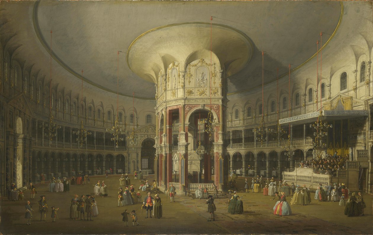Sisäkuva Ranelaghin Rotundasta Lontoossa tekijältä Canaletto