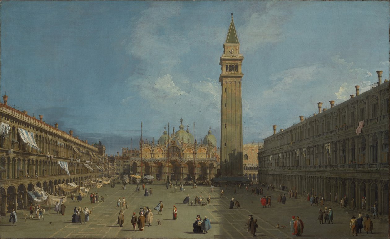 Piazza San Marco, n. 1730 (öljy kankaalle) tekijältä Canaletto