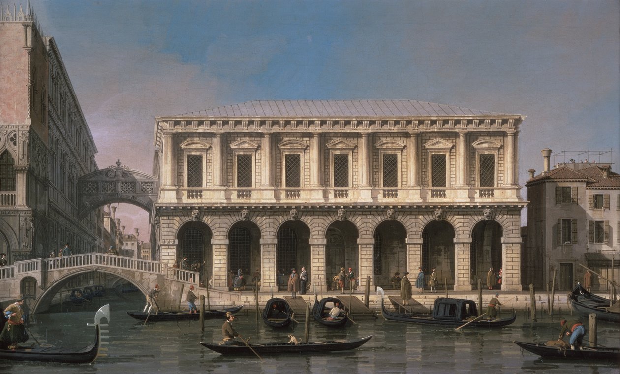 Huokausten silta (öljy kankaalle) tekijältä Canaletto