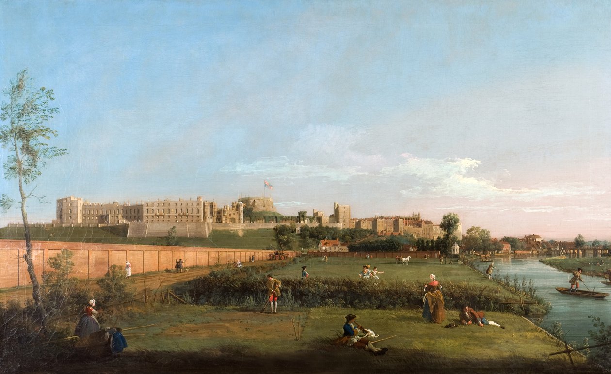 Windsorin linna kaakosta tekijältä Canaletto